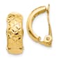 Gold Classics&#40;tm&#41; 14k Diamond Cut 18x6mm Clip On Earrings - image 1