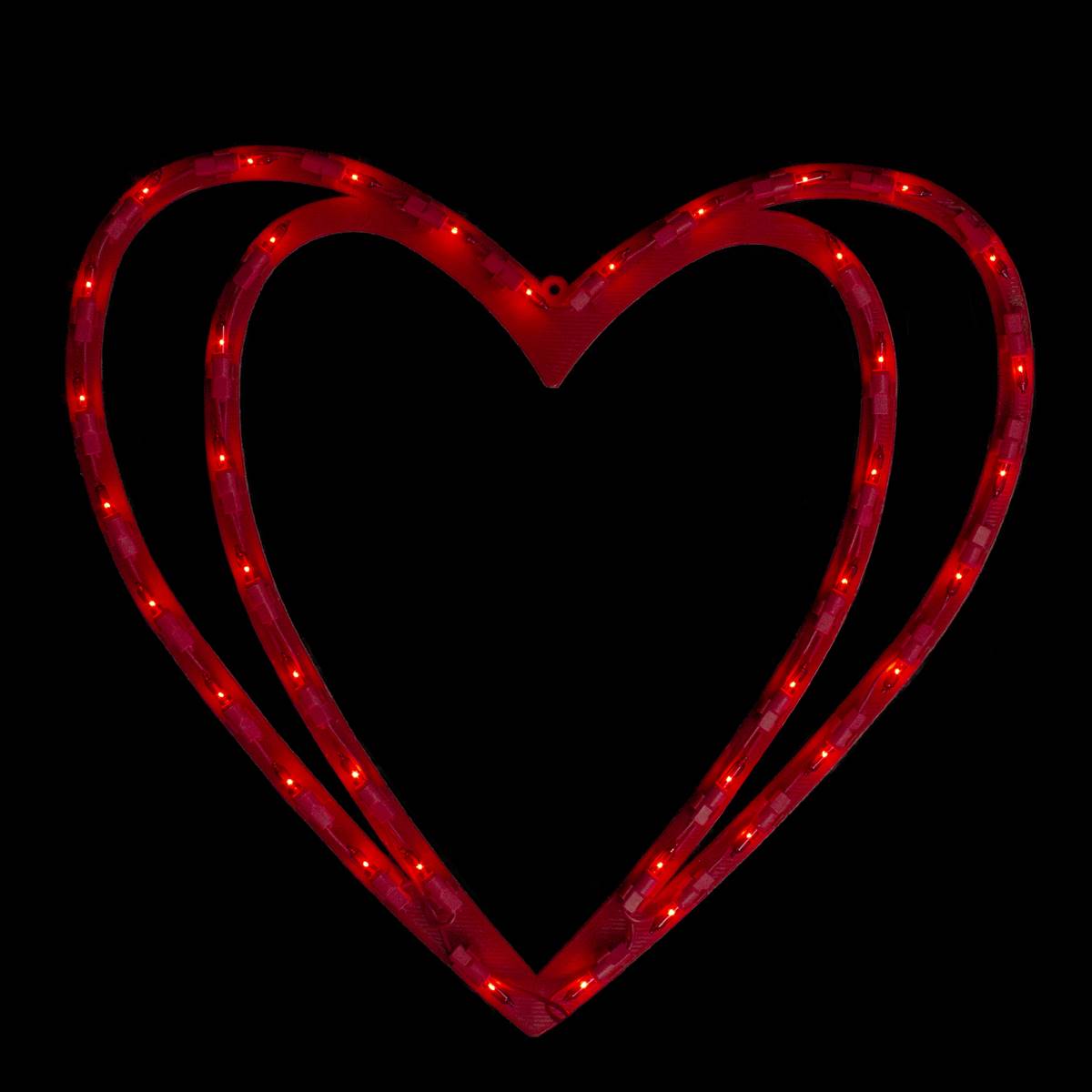 Open Video Modal for Northlight Seasonal 17in. Valentine''s Double Heart Window Decor
