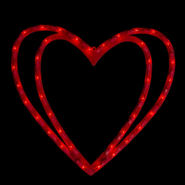 Northlight Seasonal 17in. Valentine''s Double Heart Window Decor