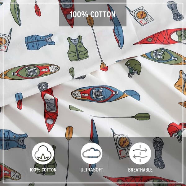 Eddie Bauer Kayak Adventure Cotton Percale Sheet Set