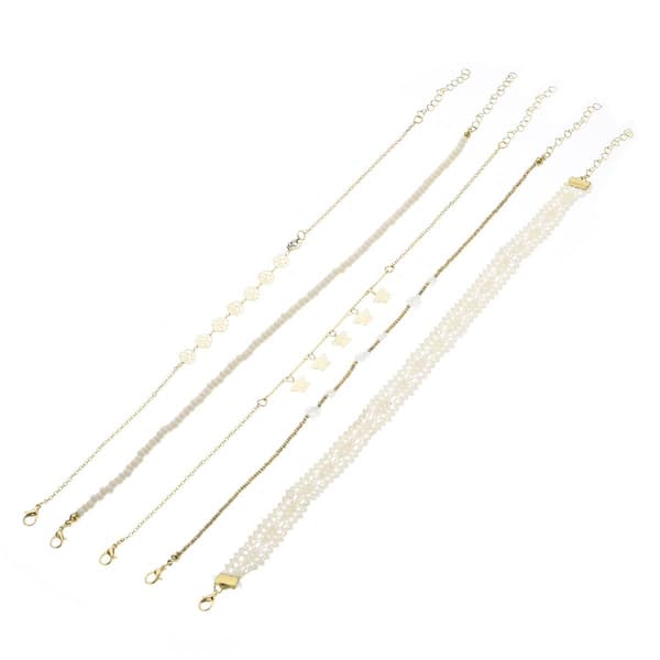 Ashley Butterfly/Flower Beaded Choker Set - image 