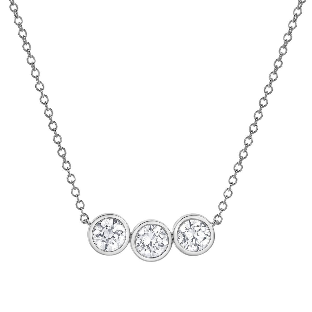 Nova Star(R) 14kt. White Gold 1ctw. Lab Grown Diamond Necklace