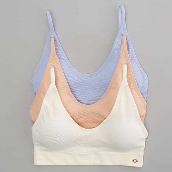 Womens Danskin 3pk. Seamless Bralette w/Diagonal Rib DS6701-3PKA - image 