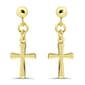 Designs by FMC Polished Cross Drop Post Earrings - image 1