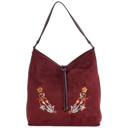 Sam & Hadley Embroidered Suede Hobo