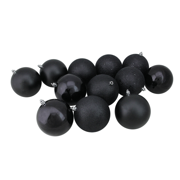 Northlight 12ct. Shatterproof 4-Finish Christmas Ball Ornaments - image 