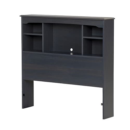 South Shore Aviron Twin Bookcase Headboard-Blueberry