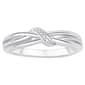 Marsala Sterling Silver CZ Crossover Ring - image 1