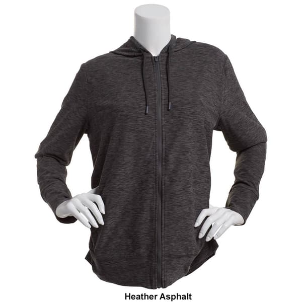 Womens Yogalicious Long Sleeve Zip Up Side Ruche Maternity Hoodie