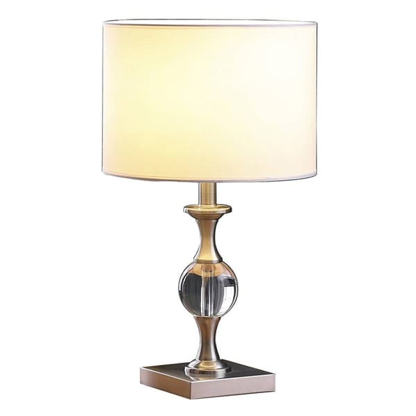 HomeRoots 20in. Silver Bedside Table Lamp