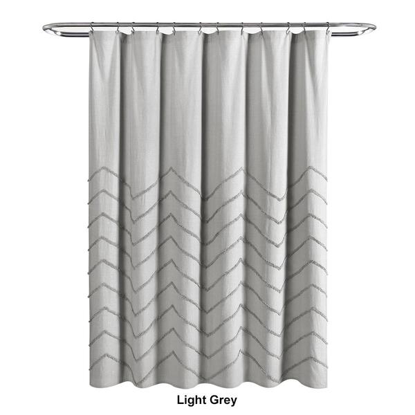 Lush D&#233;cor&#174; Chenille Chevron Shower Curtain