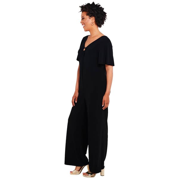 Womens Sami & Jo Flutter Sleeve O Ring Jumpsuit