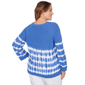 Plus Size Ruby Rd. Set Sail Long Sleeve Tie Dye Raglan Sweater - image 2