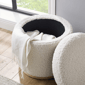 Linon Home Decor Blanche Storage Natural Sherpa Ottoman - image 6