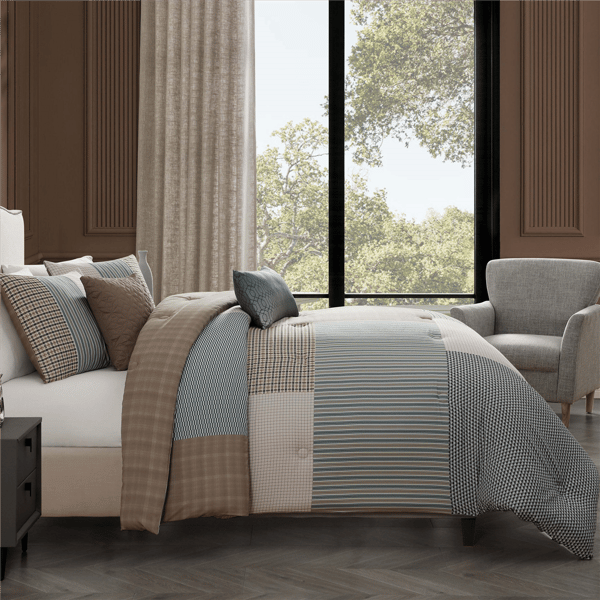 Bebejan® Tranquil Patch Cotton 5pc Reversible Comforter Set