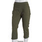 Womens Erika Joey Slit Hem Solid Twill Capri Pants - image 4