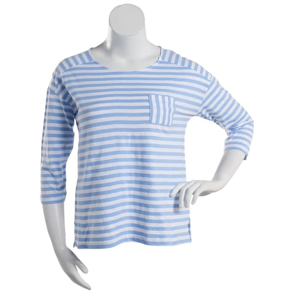 Womens Erika 3/4 Sleeve Newport Stripe Tee - image 