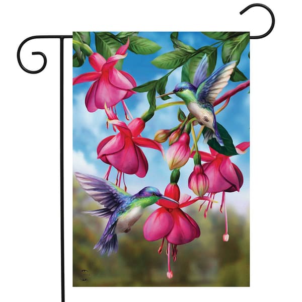 Flight of the Hummingbird Garden Flag - image 