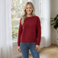 Womens Nanette Lepore Long Sleeve Rhinestone Snowflake Sweater - image 1