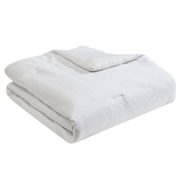 Tahari Home Blanca 5pc. Bright White Geometric Comforter Set