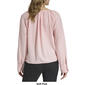 Womens Calvin Klein Long Sleeve V-Neck Windowpane Jacquard Blouse - image 2