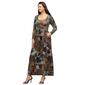 Womens 24/7 Comfort Apparel Green Empire Waist Pocket Maxi Dress - image 3