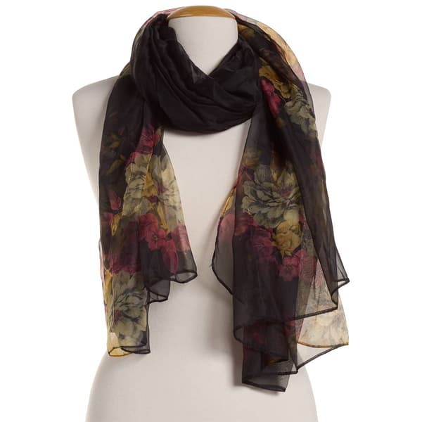 Womens Renshun Floral Oblong Scarf - image 