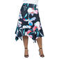 Plus Size 24/7 Comfort Apparel Floral Handkerchief Hemline Skirt - image 1