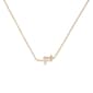 Beautiful Blessings Gold CZ Double Cross Necklace - image 2