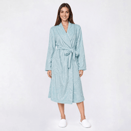 Womens Dreaming of Jules Long Sleeve 42 Bows Plush Wrap Robe