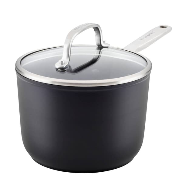 KitchenAid Hard-Anodized Nonstick Saucepan with Lid - 2 Quart