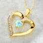 Gemstone Classics(tm) 1/7ct. Diamond & Topaz Gold Plated Necklace - image 1