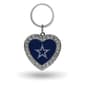 Womens NFL Dallas Cowboys Rhinestone Heart Keyring - image 1