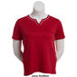 Womens Hasting & Smith Short Sleeve Split Neck Piped Tee - image 4