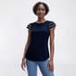 Womens Adrianna Papell Triple Ruffle Tipping Sleeve Blouse - image 1