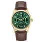Mens Caribbean Joe Gold-Tone Green Dial Strap Watch - CJ7177GD - image 1