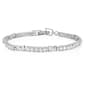 18kt. White Gold Plated Swivel Tennis Bracelet - image 1