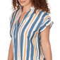 Womens Skye’s the Limit Summer Spice Cap Sleeve Stripe Blouse - image 5