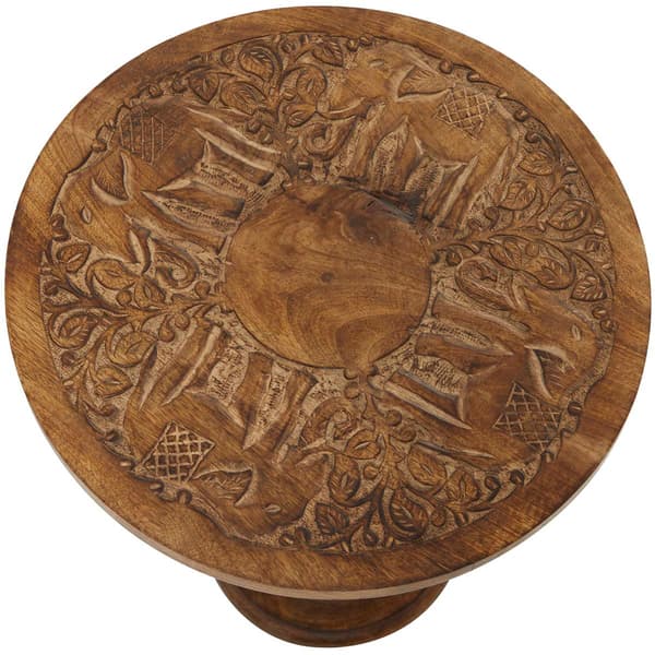 9th & Pike® Brown Wood Traditional Accent Table