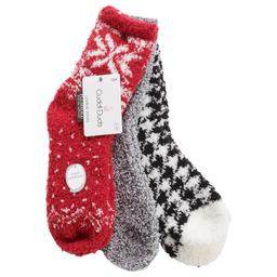 Womens Cuddl Duds(R) 3Pk Snowflake Cozies