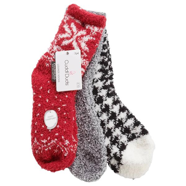 Womens Cuddl Duds(R) 3Pk Snowflake Cozies - image 
