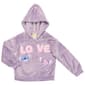 Girls (4-6x) Disney Stitch & Angel Love Faux Fur Full Zip Hoodie - image 1