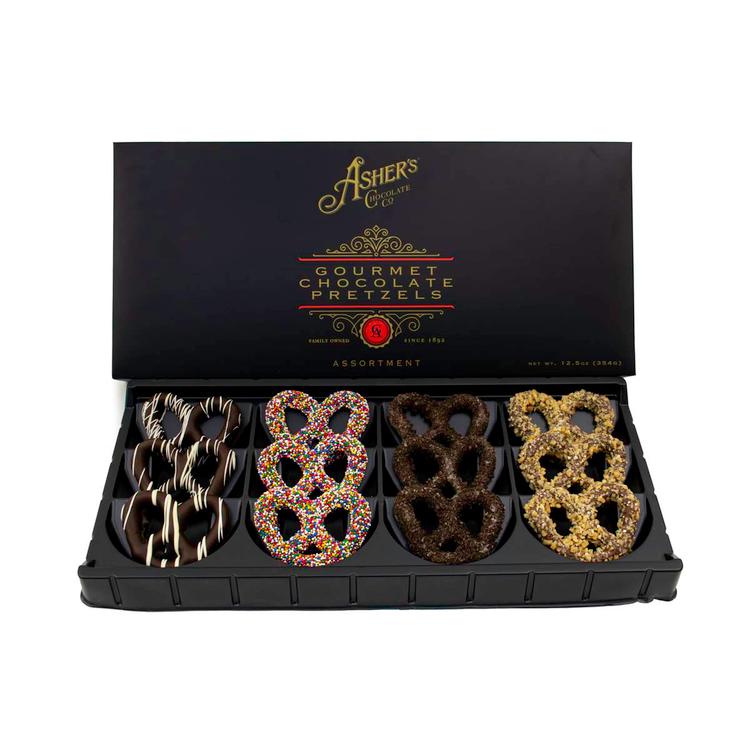 Asher''s Chocolate Co. 12.5oz Gourmet Pretzel Box