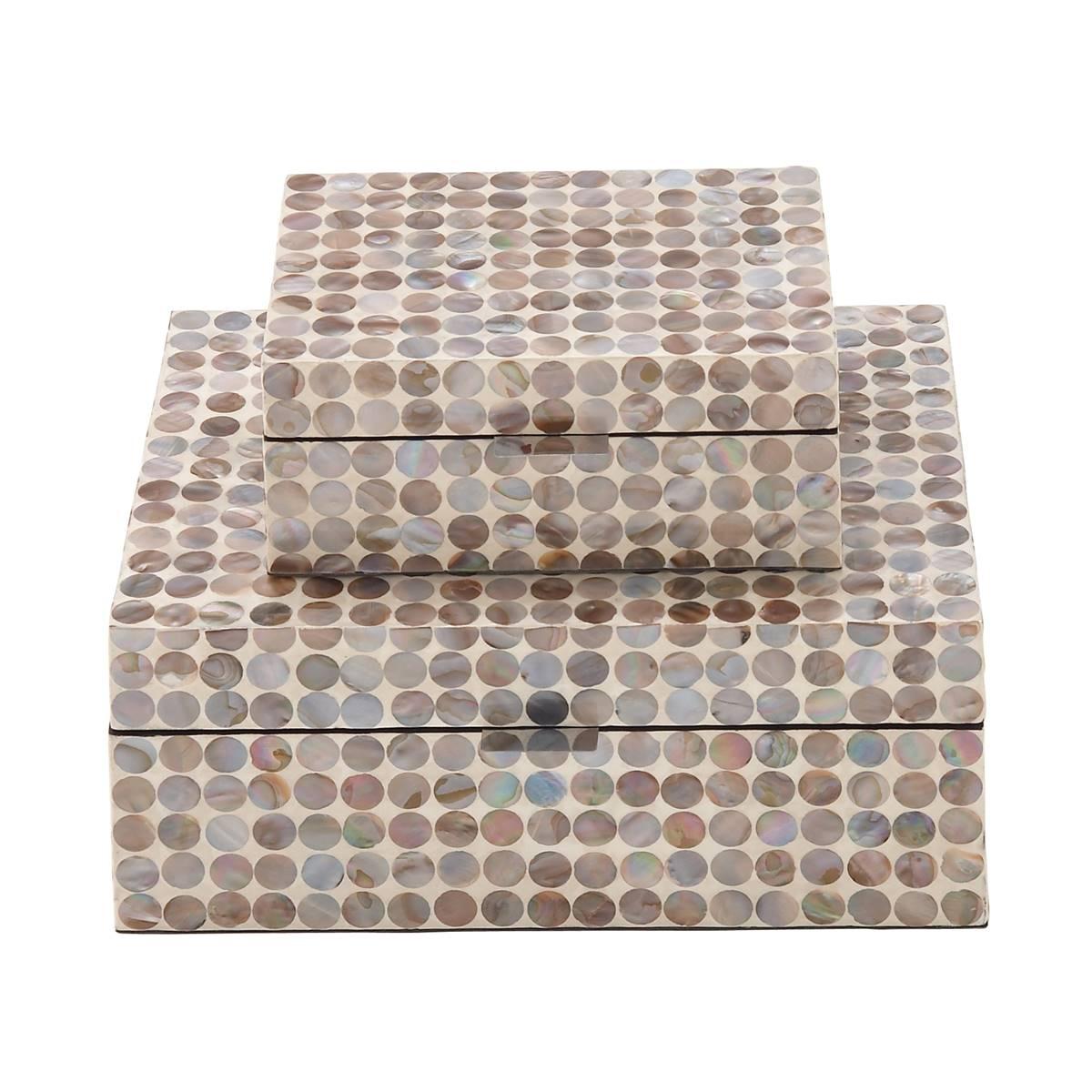 9th & Pike® Wood and Pearl Decorative Boxes - Set of 2