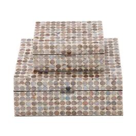 9th & Pike&#40;R&#41; Wood and Pearl Decorative Boxes - Set of 2