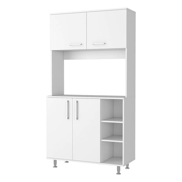 FM FURNITURE Colorado White Pantry Cabinet
