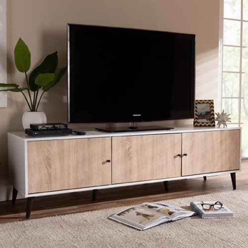 Baxton Studio Bastien 6 Shelf TV Stand - image 