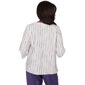 Petite Alfred Dunner Grand Bazaar Rainbow Stripe Blouse - image 2