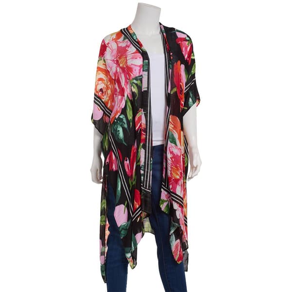 Womens Modena Lightweight Bright Floral Kimono