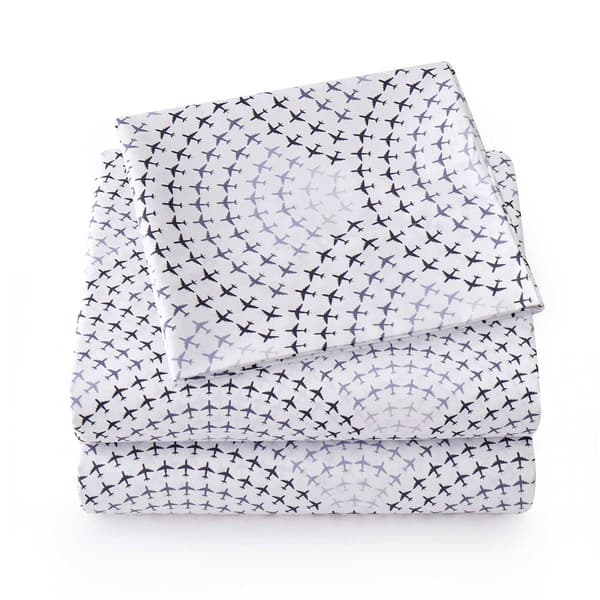Sweet Home Collection Kids Fun & Colorful Airplanes Sheet Set
